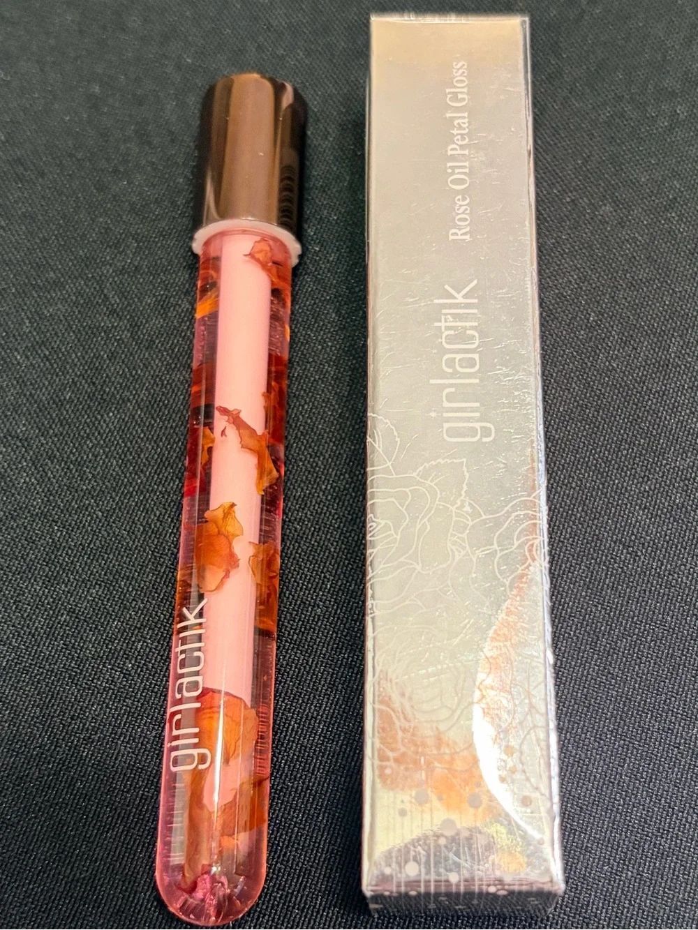 🦋 5/$25 Girlatik Rose Oil Petal Lip Gloss - La Rose New FullSz